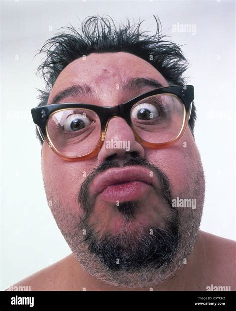 fat man with glasses